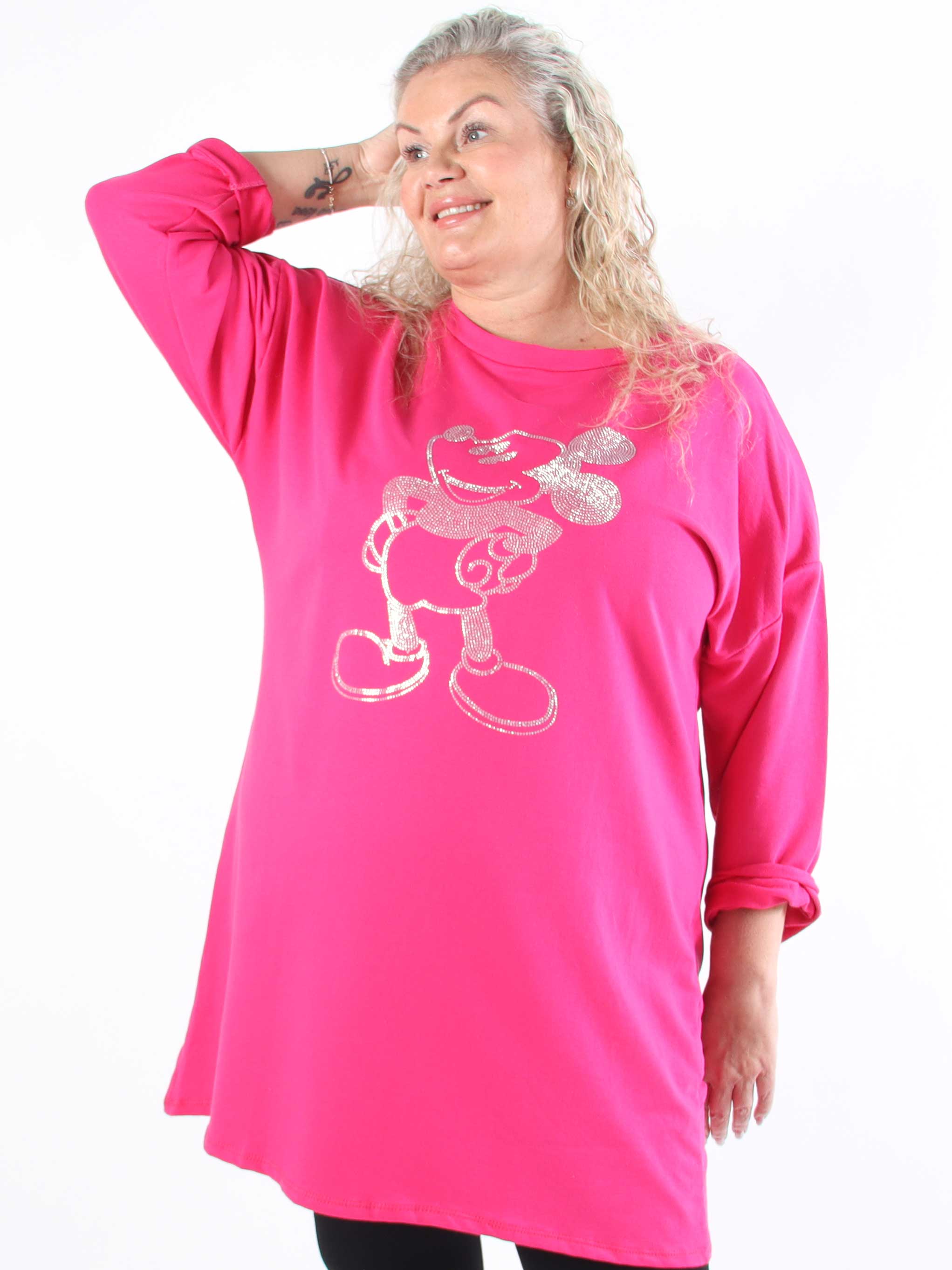 Mickey - Söt joggingklänning i plusstorlek med liknande